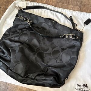 Vintage Y2K Coach Black Signature Tote Bag